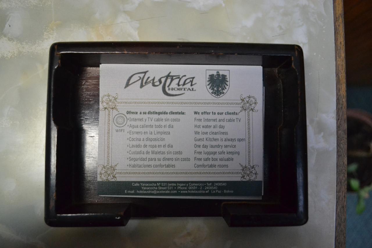 Hostal Austria La Paz Exteriér fotografie